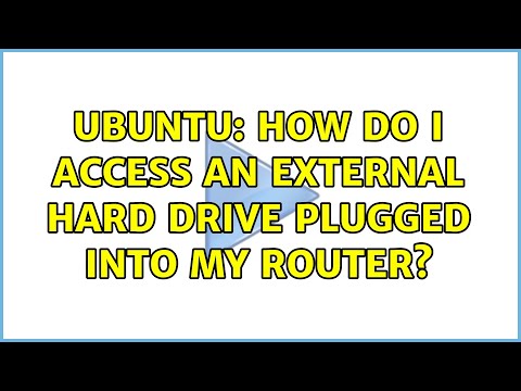 Ubuntu: How do I access an external hard drive plugged into my router?