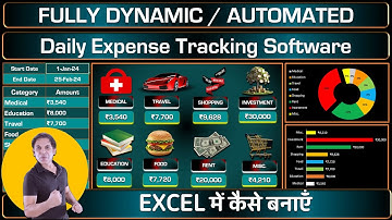 🔥 Automated EXPENSE TRACKER Software in Excel 2024 | Daily Expense Tracker in Excel Hindi 2024