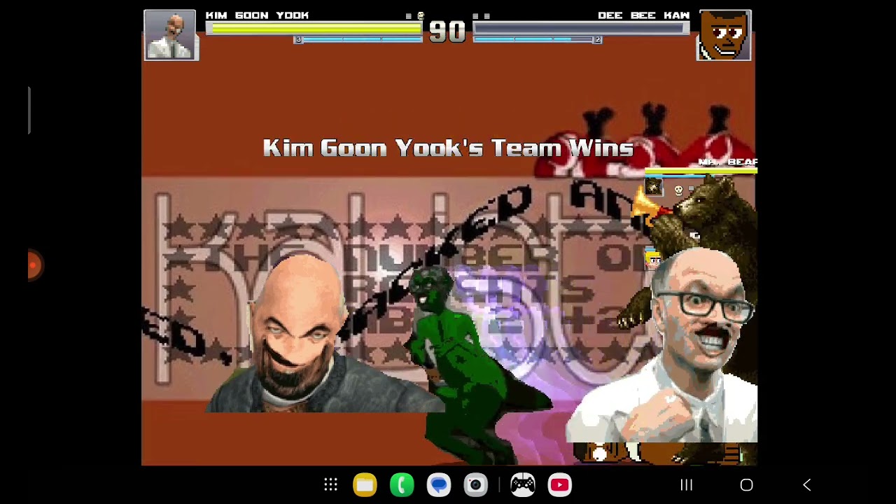 MUGEN: Kim Goon Yook (Me) and Mr. Bear vs Dee Bee Kaw and Johnny Test