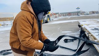 What is it really like Hotshot Trucking in the Winter | Broke the new trailer already | Not Prepared