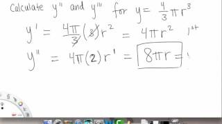 Higher Derivatives | Example 1 | Single Variable Calculus for Sci & Eng | Griti