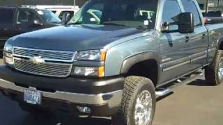 SOLD-2006 Chevrolet Silverado 2500 Crew Cab Short Bed LT 4X4 Duramax Diesel Blue Art Gamblin Motors