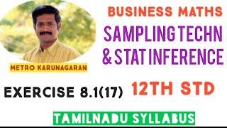 12th Std BM Ex.8.1(17) A wholesaler in apples claims only 4% are defective. Calculate standard error