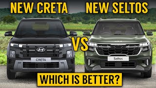 Creta facelift Vs Seltos facelift  | Detailed Comparison | Hyundai Creta 2024 VS kia seltos 2024