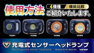 ビセオ(VICEO)充電式センサーヘッドランプ_使い方ムービー(PROX)プロックス
