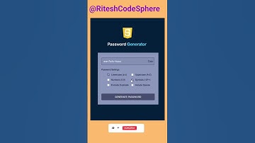Create a Secure Password Generator with JavaScript!  #css #javascript #learncoding #tech