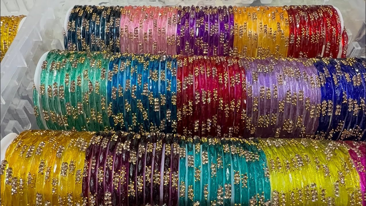 Chickpet Bangalore Wholesale Shop Glass  fancy bangles Chukki bangles All varieties available 