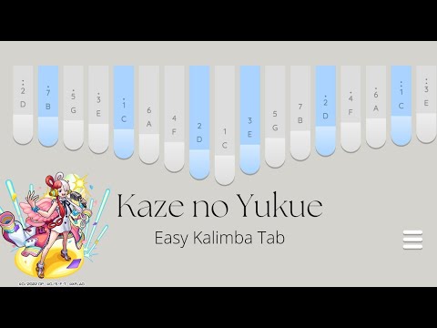 Ado - Where The Wind Blows / Kaze no Yukue ( One Piece Red Ost ) | Easy Kalimba Tab | Keylimba