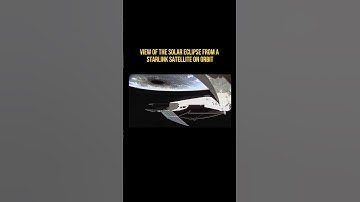 View of the solar eclipse from a Starlink satellite on orbit. #shorts #moments #starlink #fyp