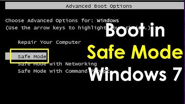 How to boot windows 7 in safe mode