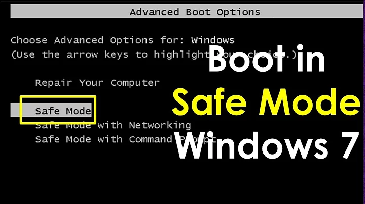 How to boot windows 7 in safe mode