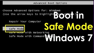 How to boot windows 7 in safe mode