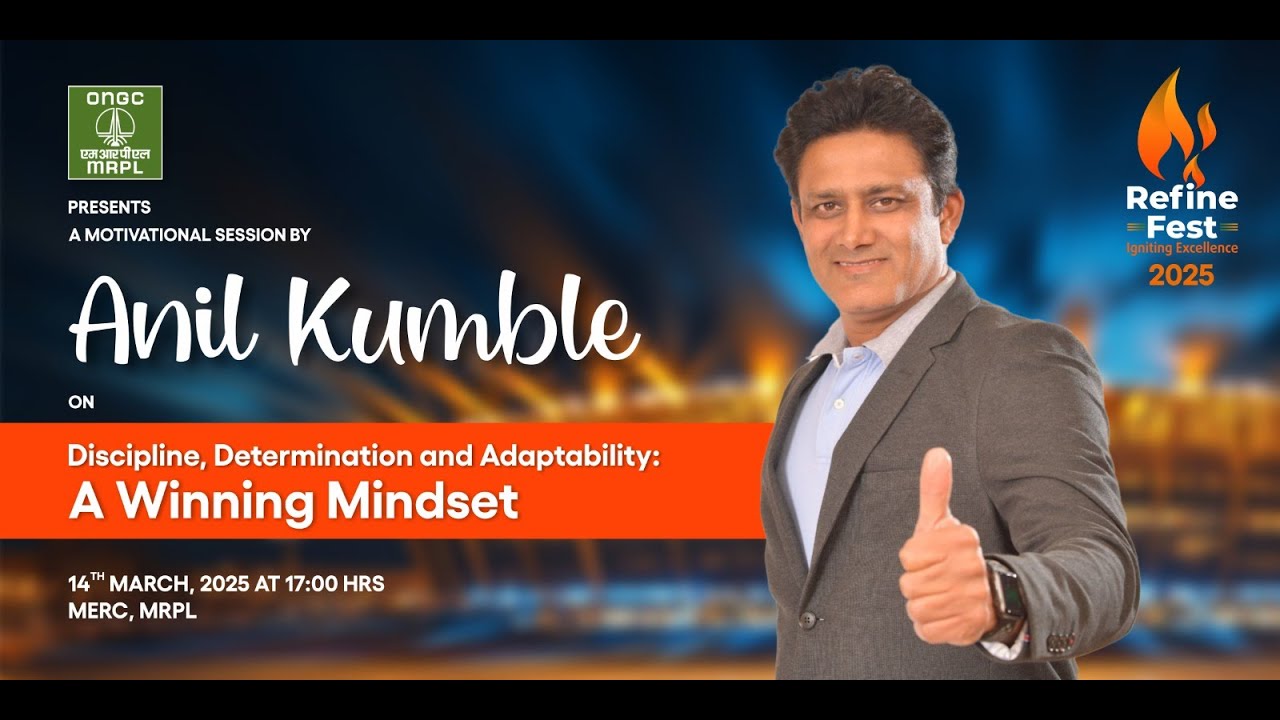 Refine Fest 2025- A Motivational Session by Anil Kumble