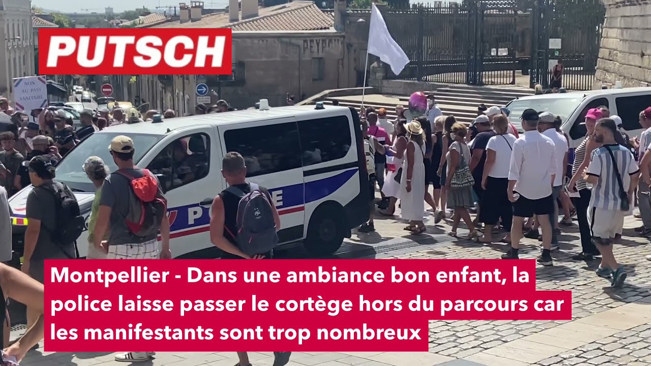 Montpellier : La police laisse passer les manifestants contre le Pass sanitaire car trop nombreux !