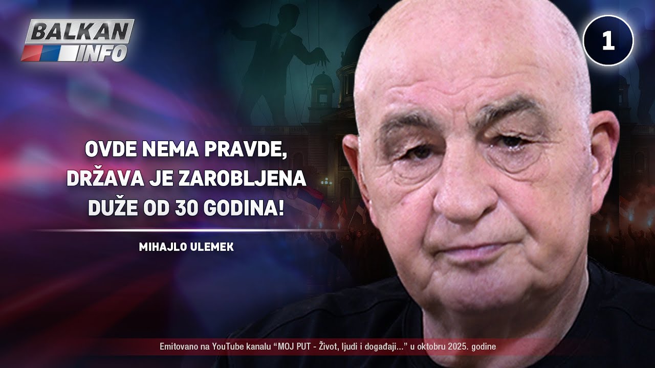 INTERVJU: Mihajlo Ulemek – Ovde nema pravde, država je zarobljena duže od 30 godina! (12.10.2025)