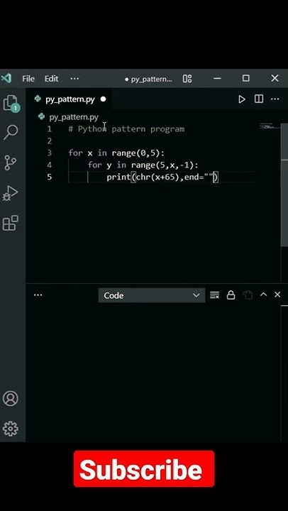 Python - Print alphabet pattern using ASCII code #shorts #python # ...