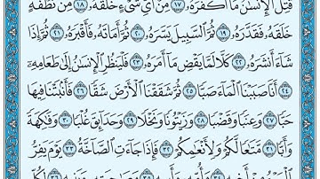 سورة عبس مكتوبة / سعود الشريم