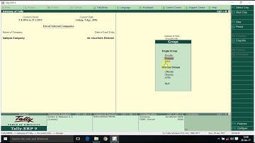 Alter and Display of Single Group in Tally  ERP 9 Version 5 5