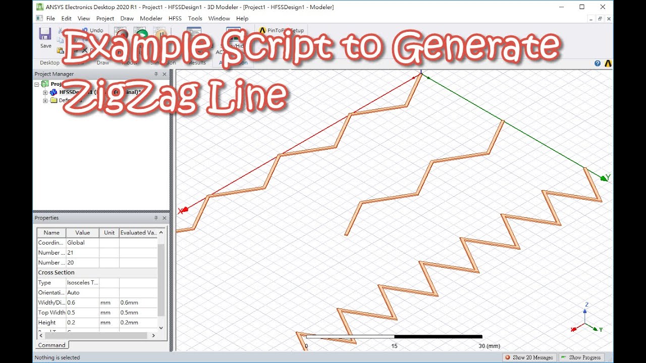 Example Script to Generate ZigZag Line YouTube
