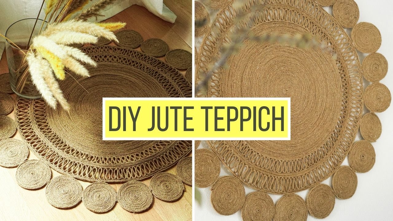 Runden Boho Jute Teppich selber machen | DIY Wanddeko | DIY Teppich aus  Seil, Jute oder Sisal - YouTube