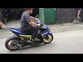 Yamaha Aerox version 1 with Akrapovic full system exhaust take off sound check