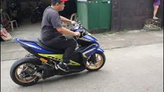 Yamaha Aerox version 1 with Akrapovic full system exhaust take off sound check