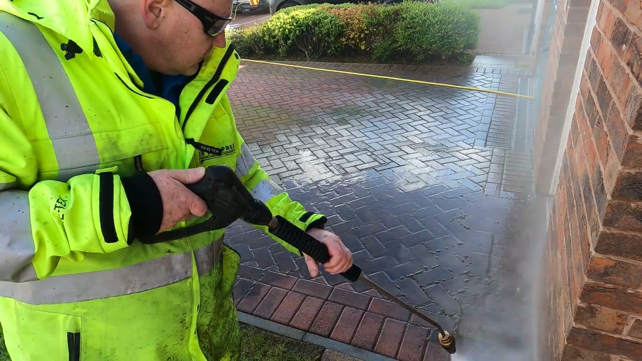 Pressure washing block paving -Lake District / North west