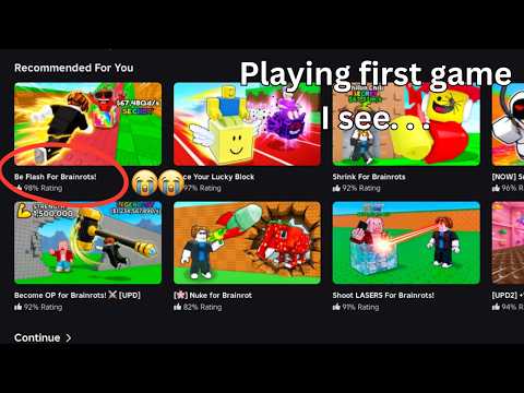 Playing the First Roblox game on my Homepage!