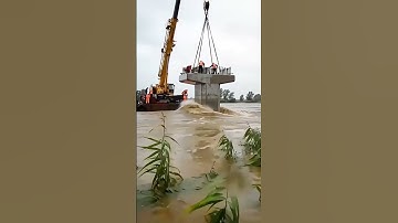 "Building a Bridge in the Middle of a Flood: A Bold Construction Challenge"