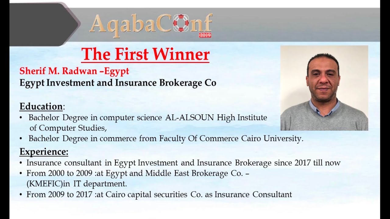 AqabaConf Insurance Research Award 2019