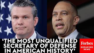 why Is Pete Hegseth Still Around Hakeem Jeffries Rips Into clueless Trump Admin Over Iran War