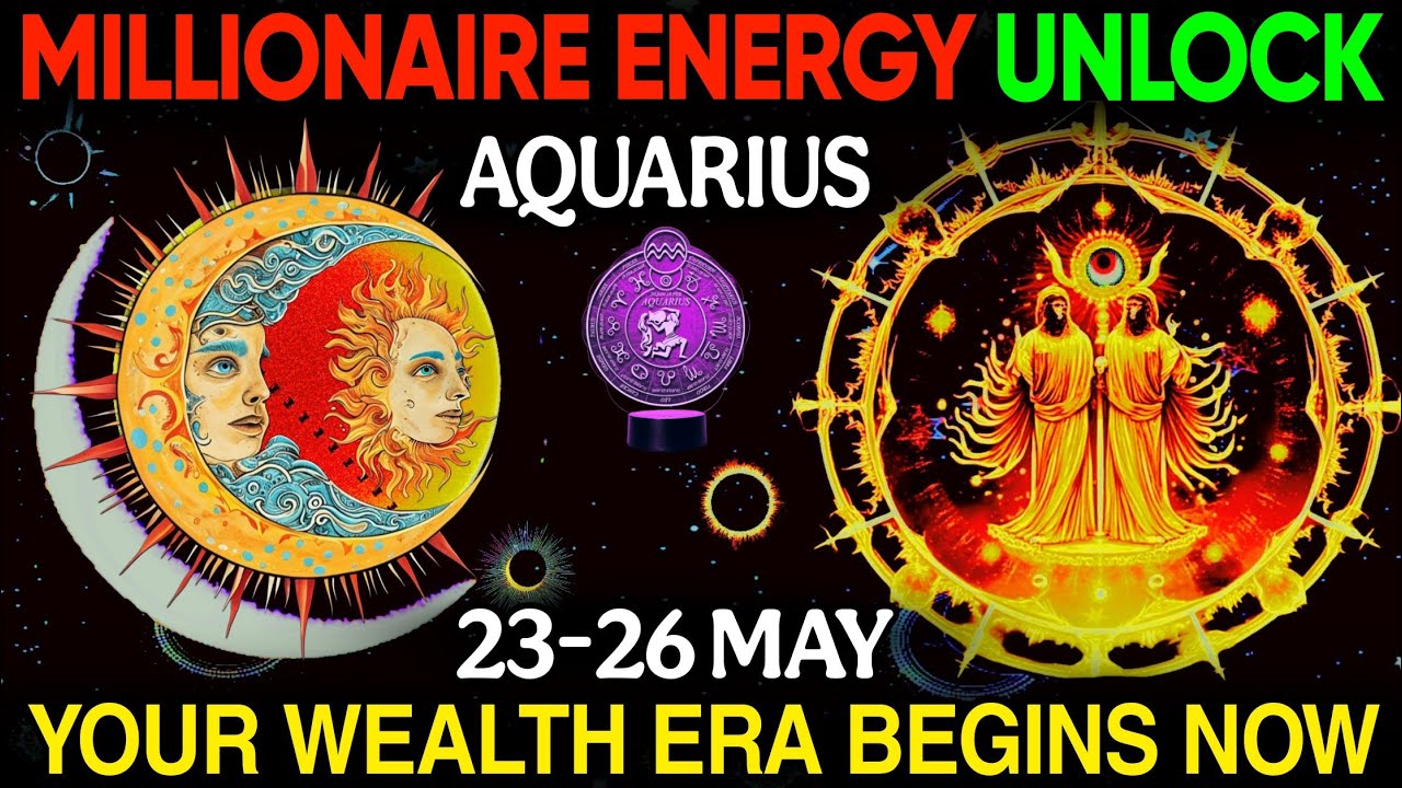 Aquarius Horoscope May 23–26, 2025 ✨ Millionaire Energy UNLOCKED! 💸 Your Wealth Era Begins NOW