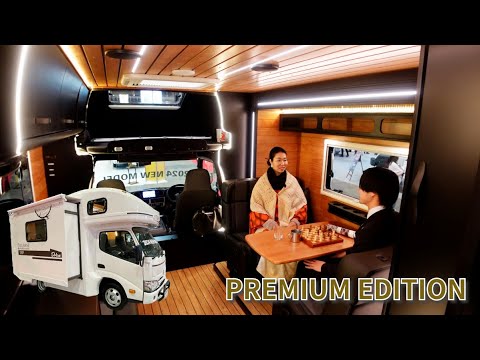 スライドアウトで飛び出すカムロードのキャブコンTRIP PREMIUM EDITION｜ジャパンキャンピングカーショー2024