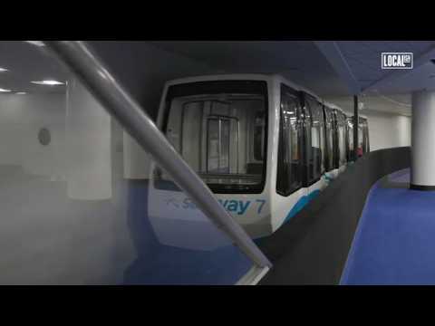 Disney-built subway moves beneath Bush Airport