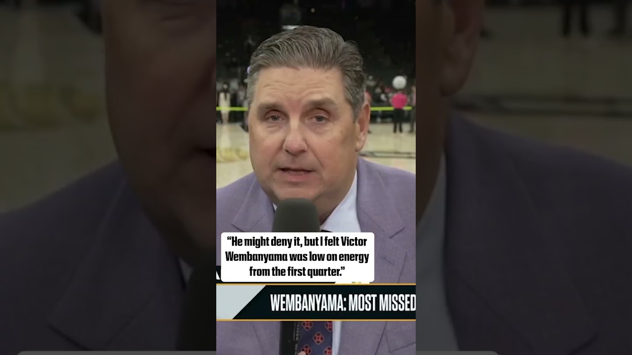 Brian Windhorst believes Wemby's energy levels will be a big factor this series š