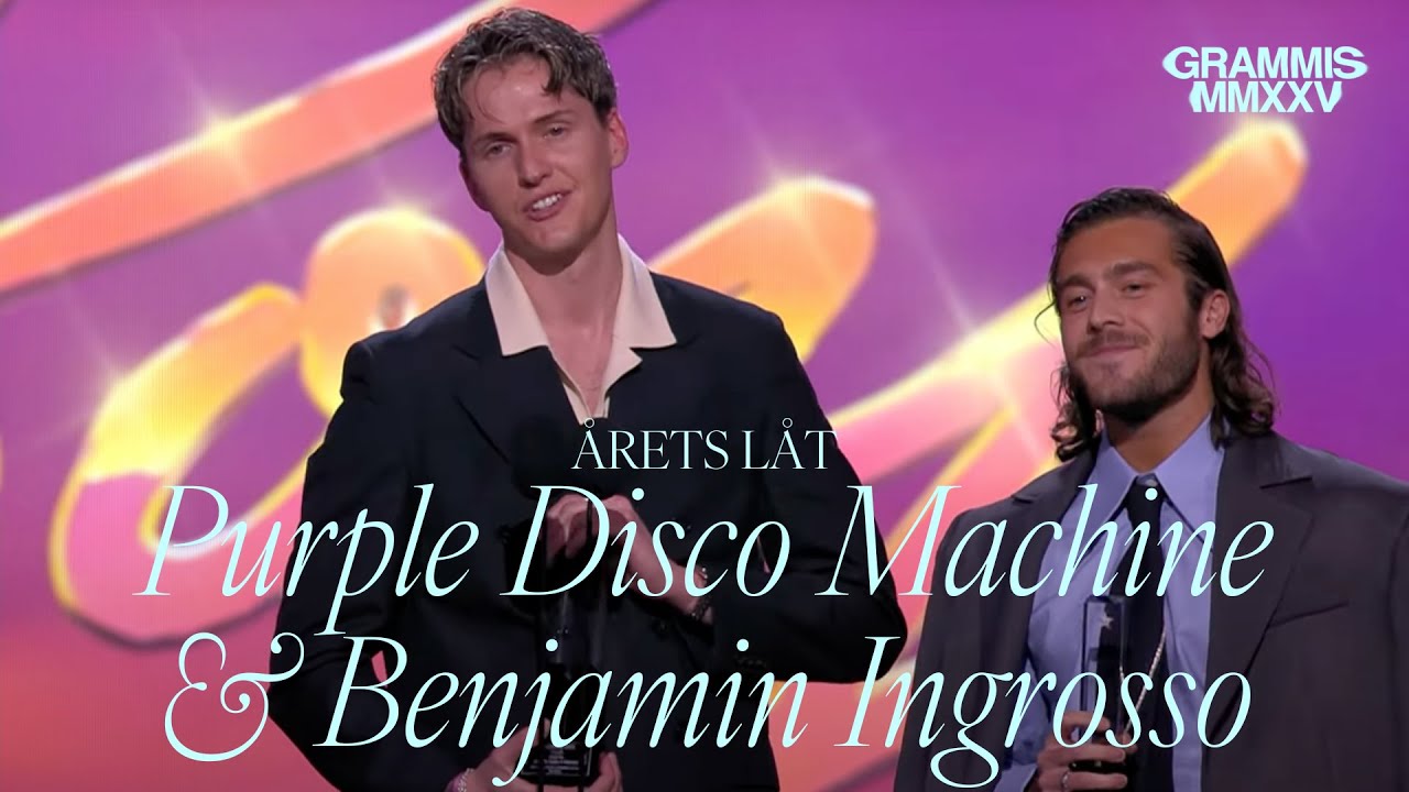 Vinnare Årets Låt: Benjamin Ingrosso & Purple Disco Machine - Honey Boy (Grammis 2025)