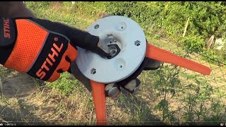 Stihl FS 240 fűkasza 40cm magas gaz vágása damillal és összehasonlítása a PolyCut 27-3 fejjel!