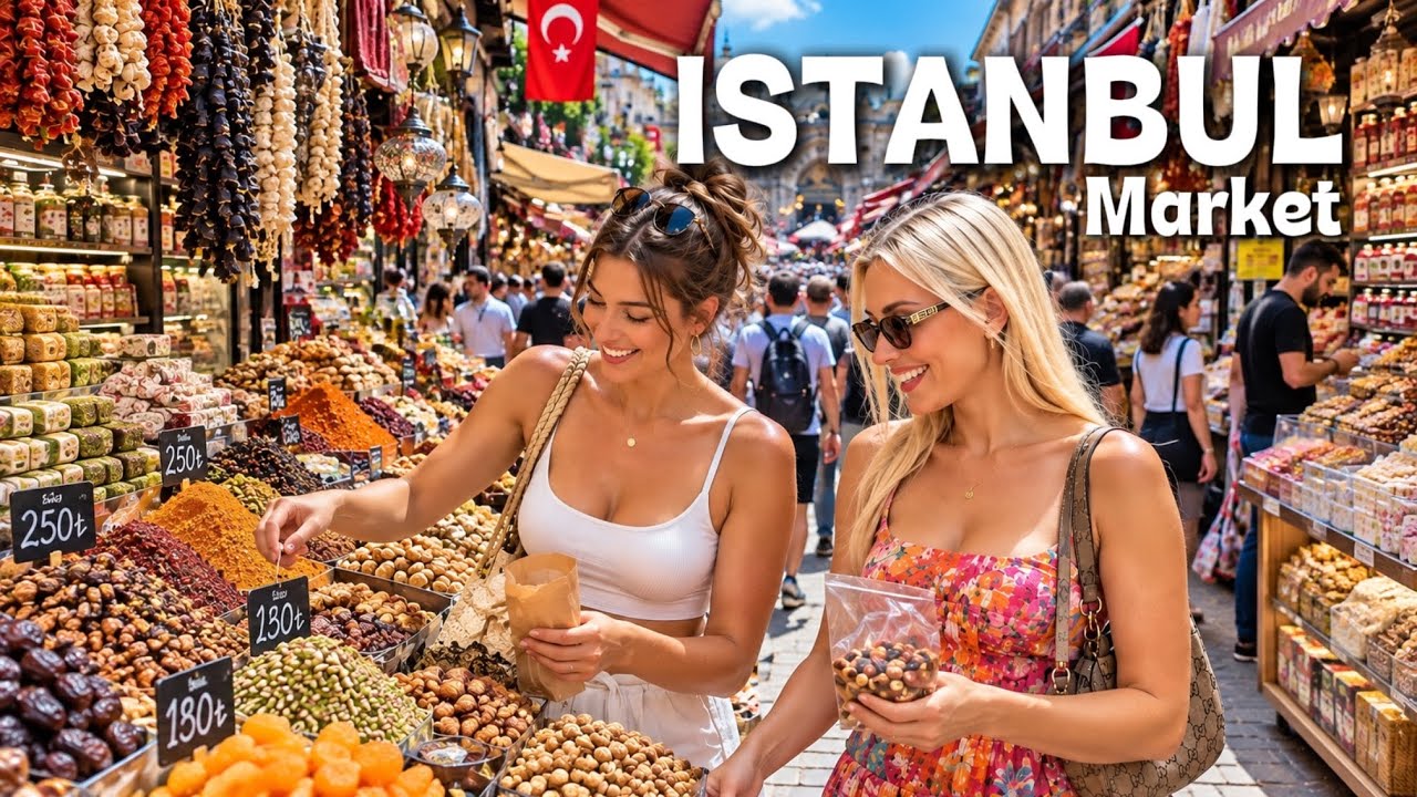 Istanbul Turkey 4K Market Tour | Eminönü Market, Turkish Food, Spices, Shopping & Prices