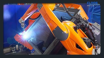 CLOOS - QIROX robot welds machine housings at H&G