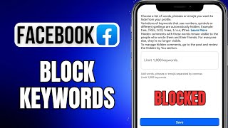 How To Block Specific Words On Facebook | iOS & Android
