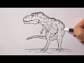 Как нарисовать Динозавра поэтапно | Тирекс Рисунок