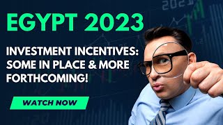 Egypt 2023: Investment incentives: some in place and more forthcoming