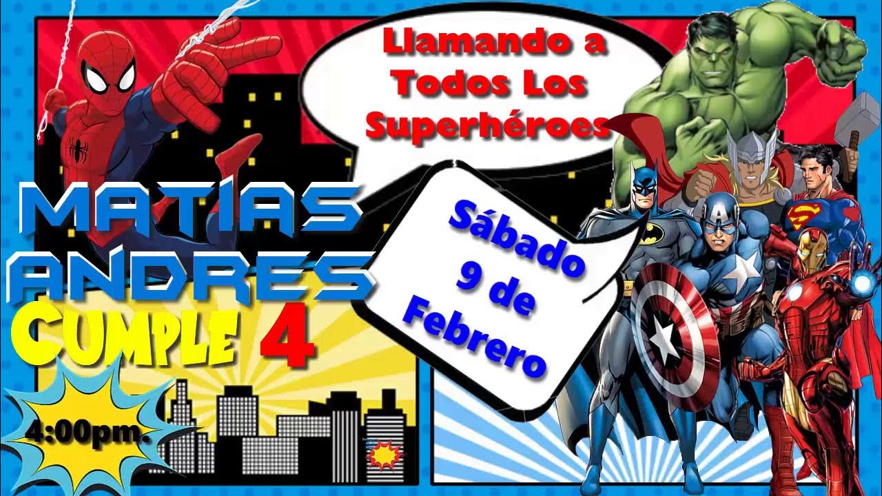 Isla de Alcatraz Colaborar con Esperar algo Superheroes Video de Invitación o cumpleaños de para WhatsApp o redes  sociales - YouTube