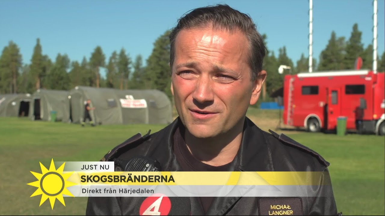 21 bränder i landet - Polska styrkan berättar svårigheterna med släckningsarbet - Nyhetsmorgon (TV4)