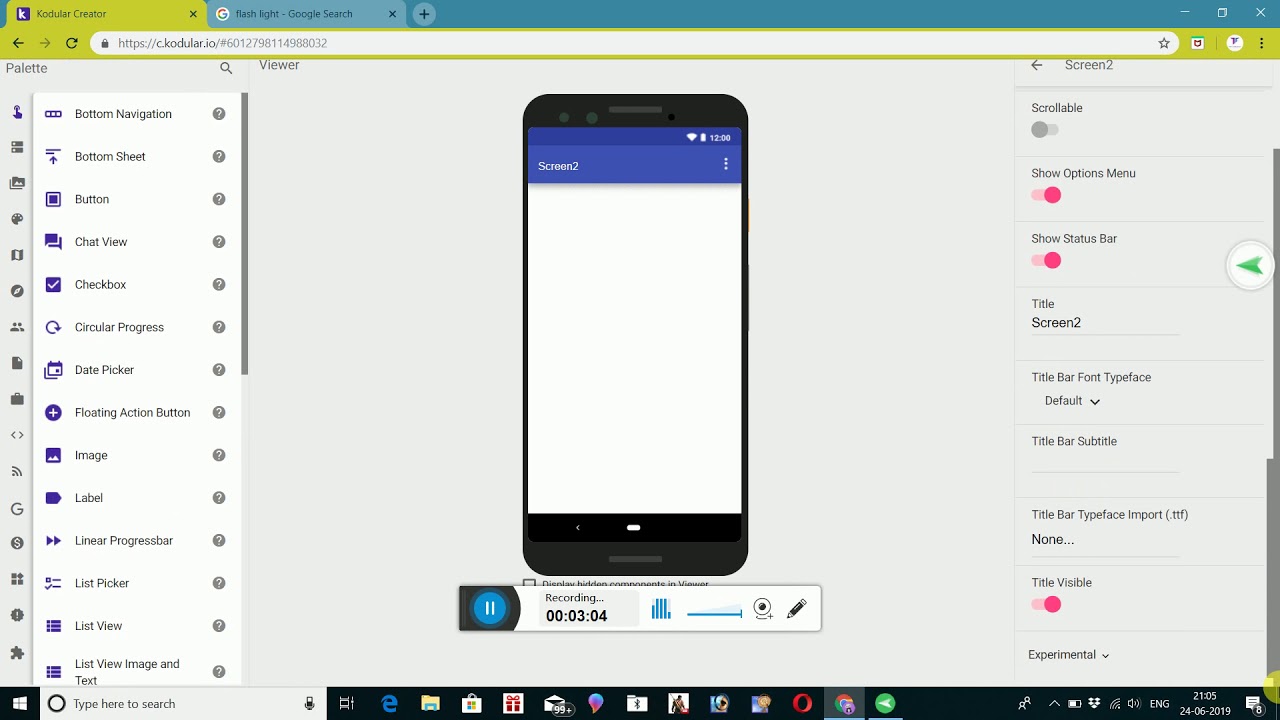 How To Open Another Screen Using Timer In Kodular Thunkable In Telugu 
