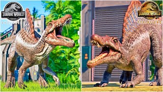 JWE1 VS JWE2 COMPARISON OF ALL CARNIVORE DINOSAURS RELEASE ANIMATIONS