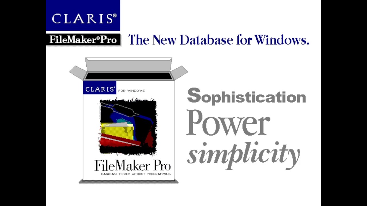 Claris FileMaker Pro for Windows Demo - 1992/11 - YouTube