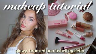 everyday makeup tutorial  glowy, bronzed, & feminine