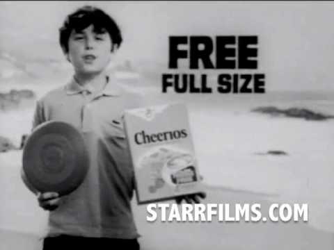 frisbee games PETER BRADY & CHEERIOS CEREAL 1970 Frisbee Giveaway Tv Commercial