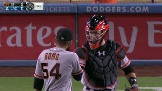 SF@LAD: Romo strikes out Utley, notches save in win